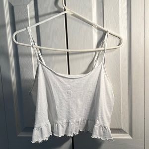 White American Eagle Crop Top